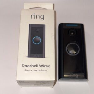 Ring Wired Doorbell Black (Refurbished)